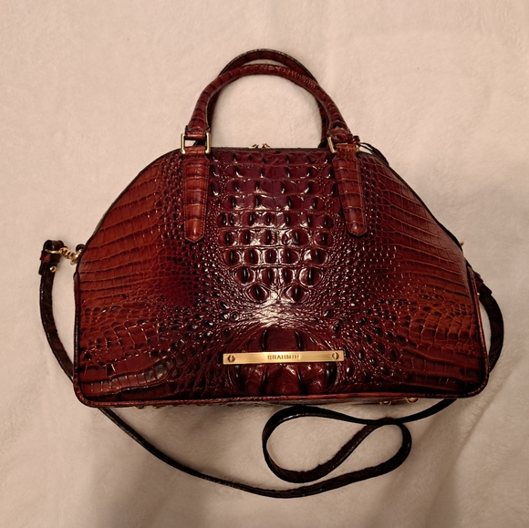 Brahmin Handbags - Brahmin Hudson Satchel Pecan Melbourne